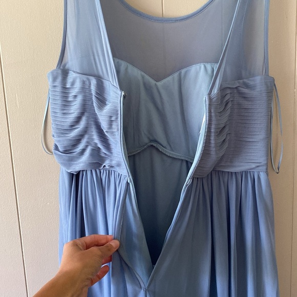 Birdy Grey Size Medium Dusty Blue Bridesmaid or Cocktail Formal Maxi Dress - Picture 8 of 16